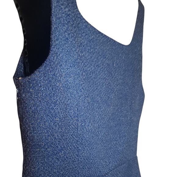 ELLE Grey Plaid Tweed Jumper Romper Women sz Small NWOT Preppy Academia - Picture 3 of 8